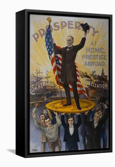 Mckinley Campaign Poster-David J. Frent-Framed Stretched Canvas