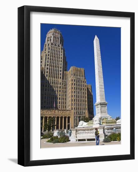 Mckinley Monument in Niagara Square, Buffalo City, New York State, USA-Richard Cummins-Framed Photographic Print