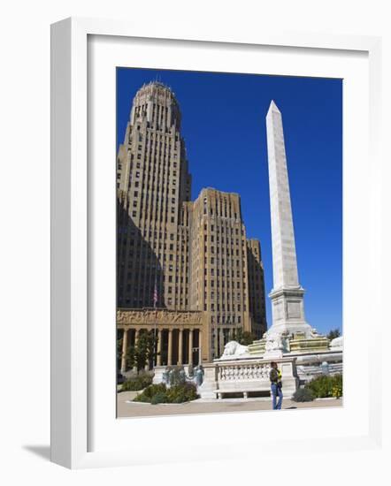 Mckinley Monument in Niagara Square, Buffalo City, New York State, USA-Richard Cummins-Framed Photographic Print