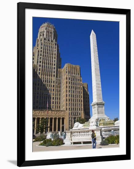 Mckinley Monument in Niagara Square, Buffalo City, New York State, USA-Richard Cummins-Framed Photographic Print