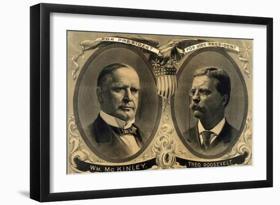 McKinley-Roosevelt Campaign Poster, 1900-Science Source-Framed Giclee Print