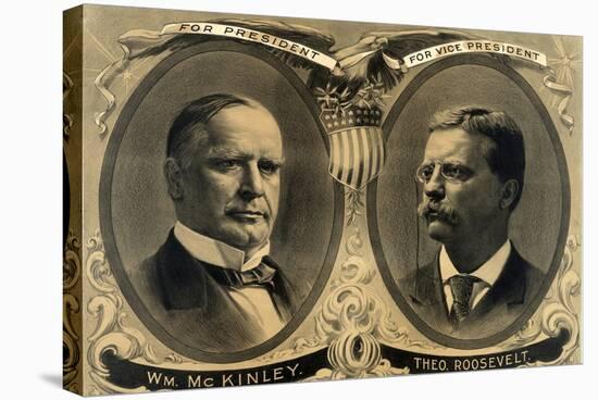 McKinley-Roosevelt Campaign Poster, 1900-Science Source-Stretched Canvas