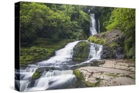 McLean Falls on the Tautuku River, Chaslands, near Papatowai, Catlins Conservation Area, Clutha dis-Ruth Tomlinson-Stretched Canvas
