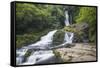 McLean Falls on the Tautuku River, Chaslands, near Papatowai, Catlins Conservation Area, Clutha dis-Ruth Tomlinson-Framed Stretched Canvas