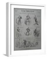 Mclean's Monthly Sheet of Caricatures, No. 20, 1831-Robert Seymour-Framed Giclee Print