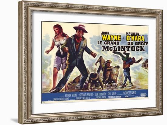 McLintock, Belgian Movie Poster, 1963-null-Framed Art Print