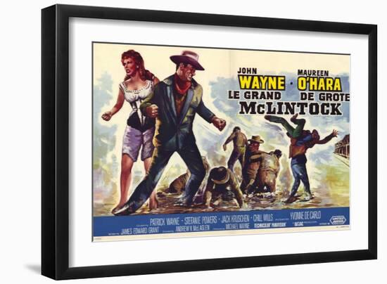 McLintock, Belgian Movie Poster, 1963-null-Framed Art Print