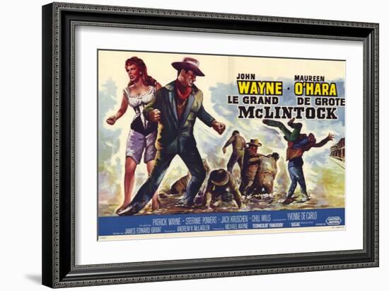 McLintock, Belgian Movie Poster, 1963-null-Framed Art Print