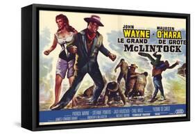 McLintock, Belgian Movie Poster, 1963-null-Framed Stretched Canvas