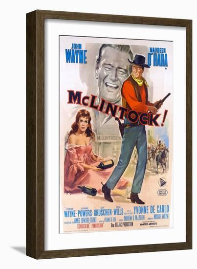 McLintock, Italian Movie Poster, 1963-null-Framed Art Print