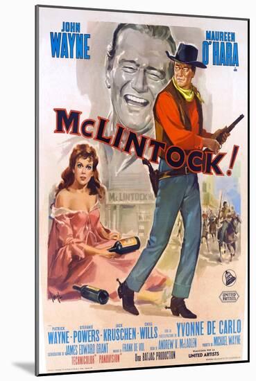 McLintock, Italian Movie Poster, 1963-null-Mounted Art Print