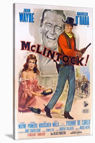McLintock, Italian Movie Poster, 1963-null-Stretched Canvas