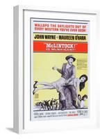 Mclintock!, John Wayne, Maureen O'Hara, Patrick Wayne, Stefanie Powers, 1963-null-Framed Art Print