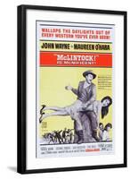 Mclintock!, John Wayne, Maureen O'Hara, Patrick Wayne, Stefanie Powers, 1963-null-Framed Art Print