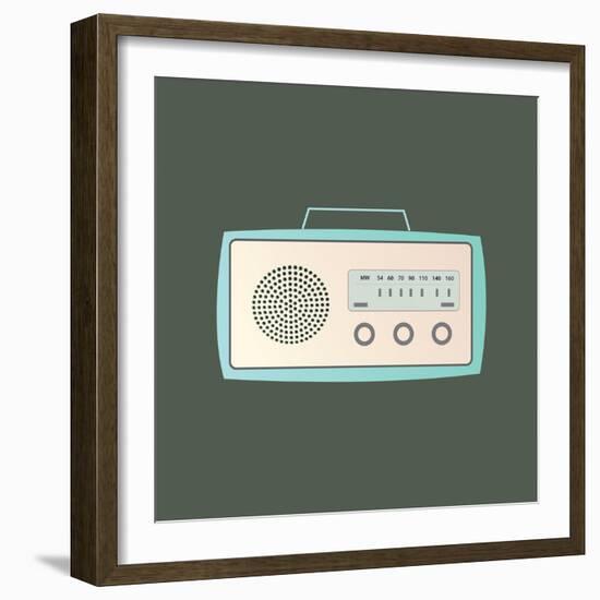 MCM Radio I-Sloane Addison  -Framed Art Print