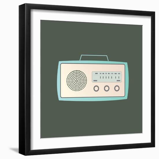 MCM Radio I-Sloane Addison  -Framed Art Print