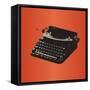 MCM Typewriter-Sloane Addison  -Framed Stretched Canvas