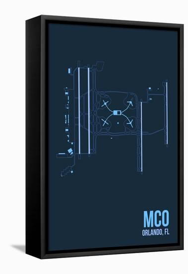 MCO Airport Layout-08 Left-Framed Stretched Canvas