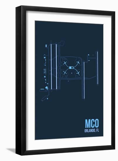 MCO Airport Layout-08 Left-Framed Giclee Print