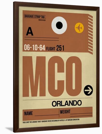 MCO Orlando Luggage Tag I-NaxArt-Framed Art Print