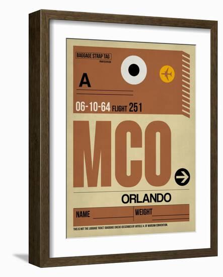 MCO Orlando Luggage Tag I-NaxArt-Framed Art Print