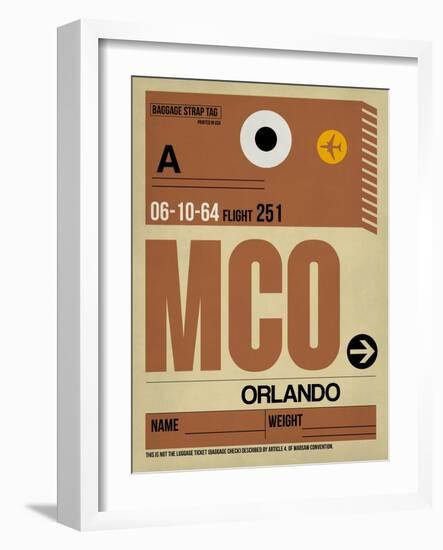 MCO Orlando Luggage Tag I-NaxArt-Framed Art Print