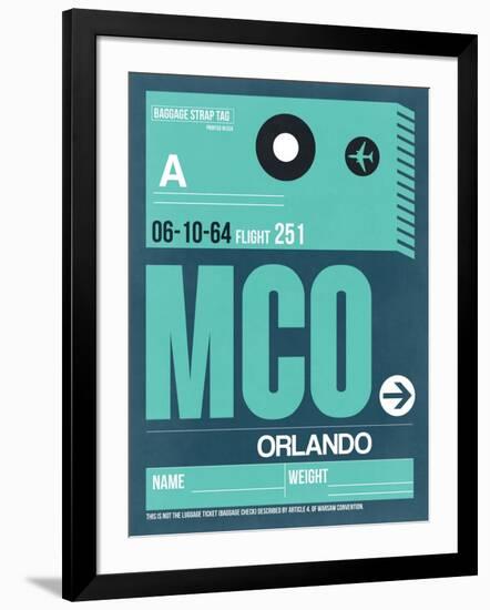 MCO Orlando Luggage Tag II-NaxArt-Framed Art Print