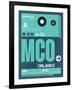 MCO Orlando Luggage Tag II-NaxArt-Framed Art Print