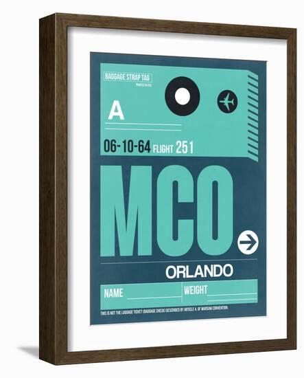 MCO Orlando Luggage Tag II-NaxArt-Framed Art Print
