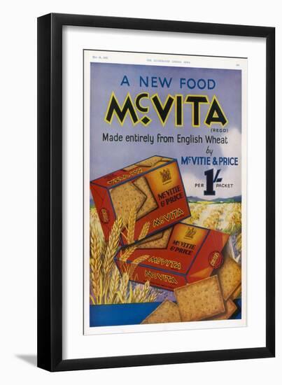 Mcvitie's Mcvita Wheat Biscuits Made Entirely from English Wheat at One Shilling a Packet-null-Framed Art Print