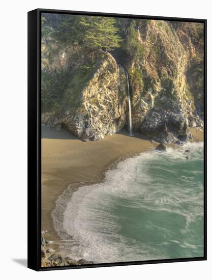 Mcway Falls at Julia Pfeiffer Burns State Park on the Big Sur Coast of California-Kyle Hammons-Framed Stretched Canvas