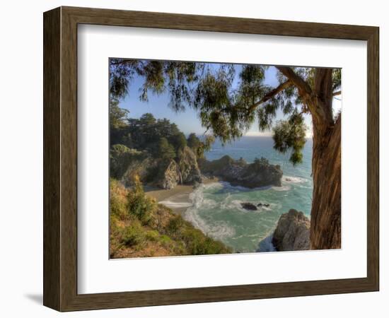 Mcway Falls at Julia Pfeiffer Burns State Park on the Big Sur Coast of California-Kyle Hammons-Framed Photographic Print