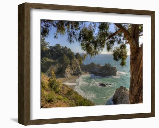 Mcway Falls at Julia Pfeiffer Burns State Park on the Big Sur Coast of California-Kyle Hammons-Framed Photographic Print