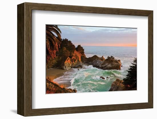 Mcway Falls Big Sur California-null-Framed Art Print