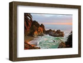 Mcway Falls Big Sur California-null-Framed Art Print