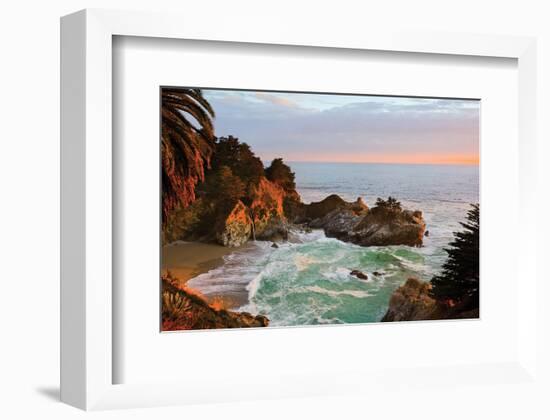 Mcway Falls Big Sur California-null-Framed Art Print