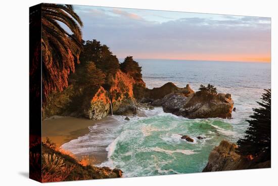 Mcway Falls Big Sur California-null-Stretched Canvas