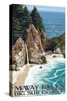 McWay Falls - Big Sur Coast, California-Lantern Press-Stretched Canvas