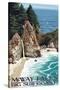 McWay Falls - Big Sur Coast, California-Lantern Press-Stretched Canvas