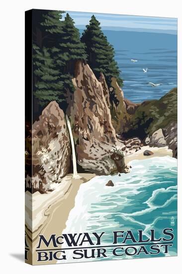 McWay Falls - Big Sur Coast, California-Lantern Press-Stretched Canvas