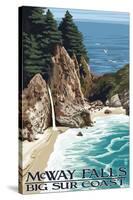 McWay Falls - Big Sur Coast, California-Lantern Press-Stretched Canvas