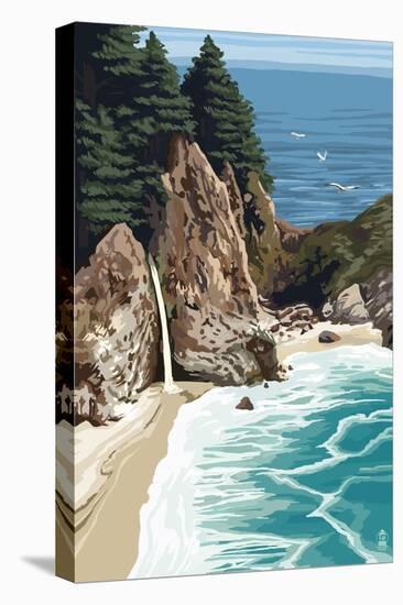 McWay Falls - Big Sur Coast, California-Lantern Press-Stretched Canvas
