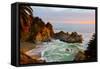 Mcway Falls in Big Sur at Sunset, California-Andy777-Framed Stretched Canvas