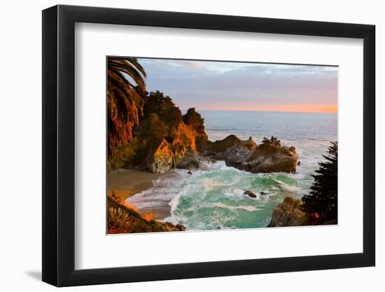 Mcway Falls in Big Sur at Sunset, California-Andy777-Framed Photographic Print