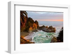 Mcway Falls in Big Sur at Sunset, California-Andy777-Framed Photographic Print