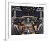 MD-11 trijet flight Deck-null-Framed Art Print