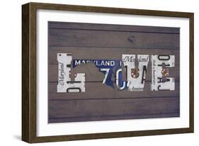 MD State Love-Design Turnpike-Framed Giclee Print