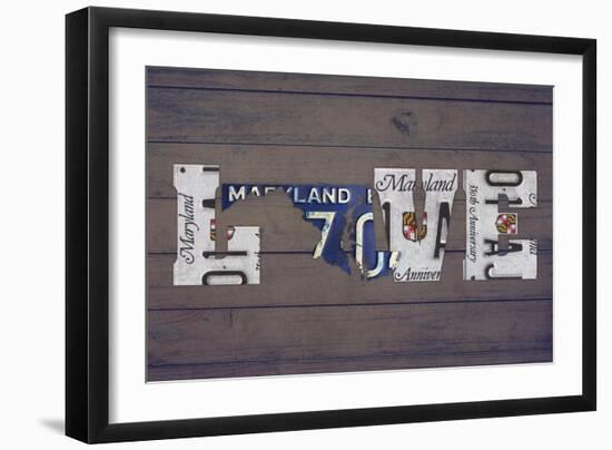 MD State Love-Design Turnpike-Framed Giclee Print