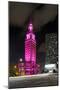 Mdc Freedom Tower at Night, Illumination in Pink, Biscayne Boulevard, Miami Downtown, Miami-Axel Schmies-Mounted Photographic Print