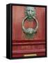 Mdina, A Lion's Head Door Knocker on a Door in the Medieval Walled City of Mdina, Malta-John Warburton-lee-Framed Stretched Canvas